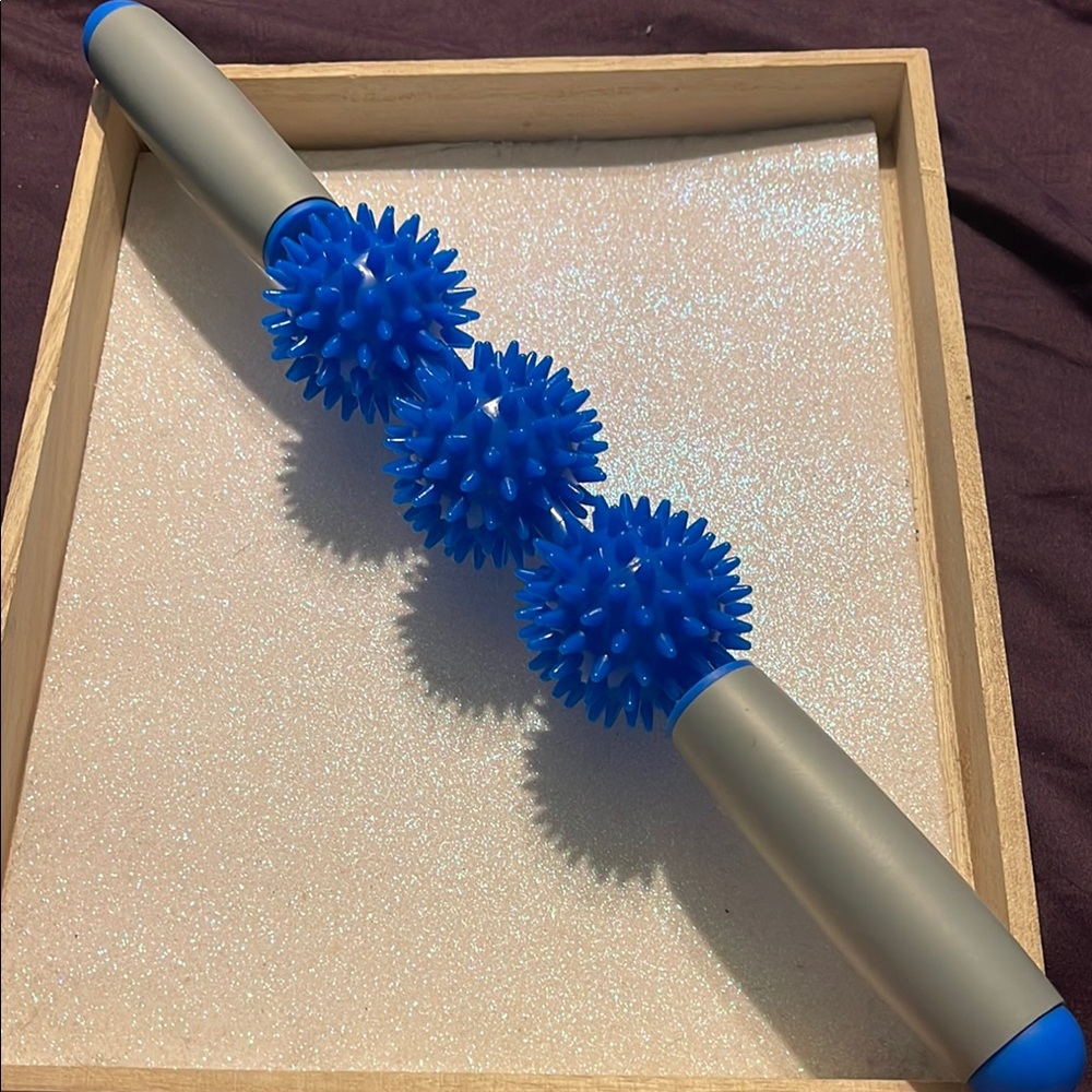 Spiky Blue and Gray Muscle Roller